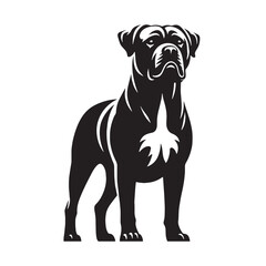 Featuring a strong Dogo Argentino canine digital black silhouette - Dogo Argentino silhouette - Dogo Argentino Vector - Silhouette of Dogo Argentino - dog vector

