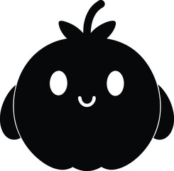 Kiwi fruit of a silhouette 