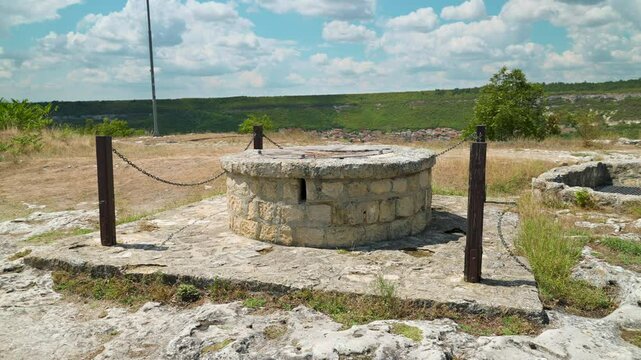Stone Well At Historic Ovech Fortress Near Provadia In Bulgaria. - closeup shot
