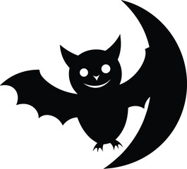 Flock bat Halloween vector