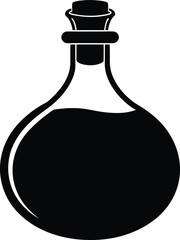 black and white wine bottle