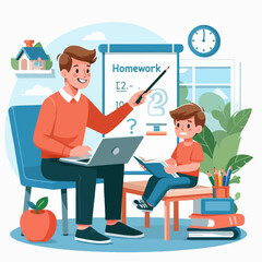 cartoon PEOPLE LEARNING CHILDREN