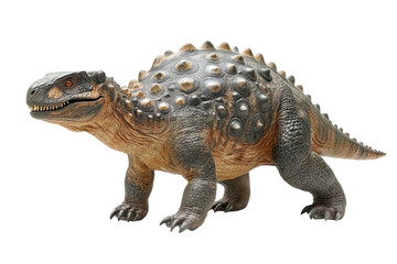 Obraz premium Ankylosaurus Dinosaur Replica Prehistoric Creature Exhibit Paleontology Museum Fossils Jurassic Era