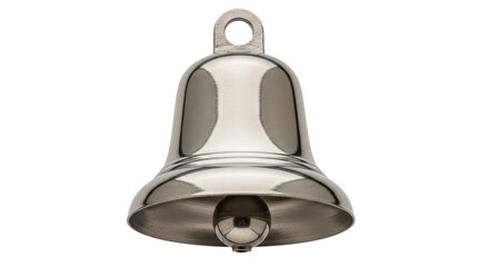 Isolated silver bell decoration