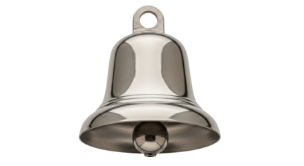 Isolated silver bell decoration