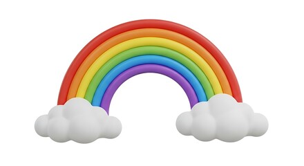 A colorful rainbow with red orange yellow green blue indigo and violet colors