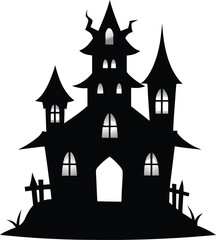 Haunted House Vector Illustration 