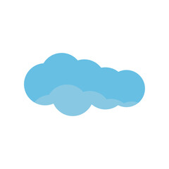 blue cloud  logo icon illustration flat