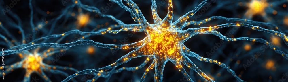 Aufkleber neural module and neuro computing with cortex circuit concept. detailed illustration of neurons with