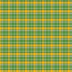 Vibrant Green and Yellow Plaid Seamless Pattern