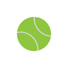 tennis ball logo icon illustration flat