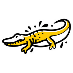 Obraz premium Crocodile Head Vector – Detailed Reptile Face Illustration 