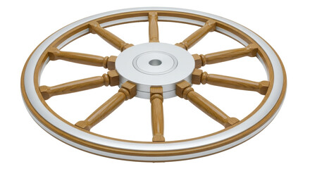 Isolated Ship Wheel