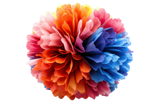 Festive Party Decor Vibrant Colorful Tissue Paper Pom Pom Flower for Celebration Celebration 100