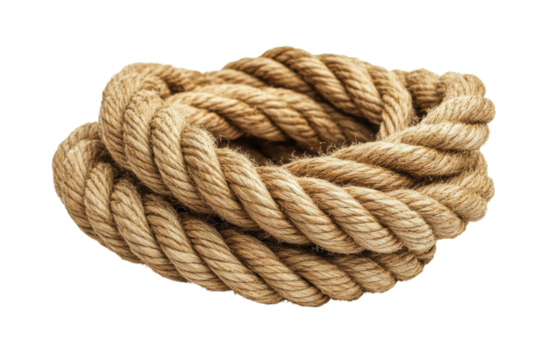 Twisted Jute Rope Strong Connection Nautical Theme Rustic Style Natural Fiber Bound Object Detail