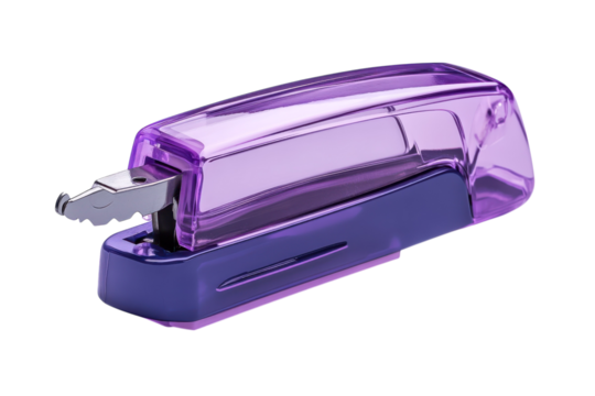 Purple Stapler Power Tool Organize Papers Effortlessly with Style and Precision at School and Office
