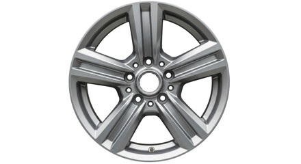 Isolated Silver Car Rim