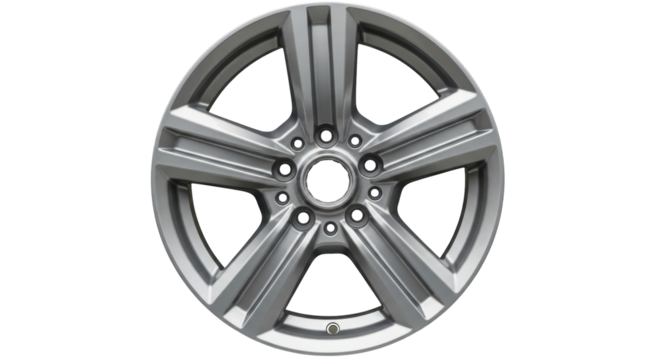 Isolated Silver Car Rim