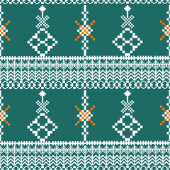 Geometric Tribal Fabric Design