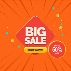 Exclsive 50% off Sale Banner Desing Modern and Eye Catching Template