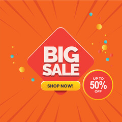 Exclsive 50% off Sale Banner Desing Modern and Eye Catching Template