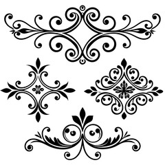 set of decorative elements