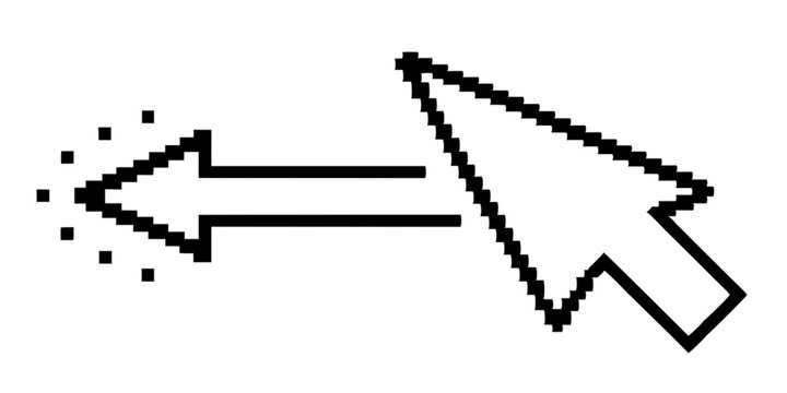 White mouse pointer 3D arrow cursor icon for computer click button on the internet
