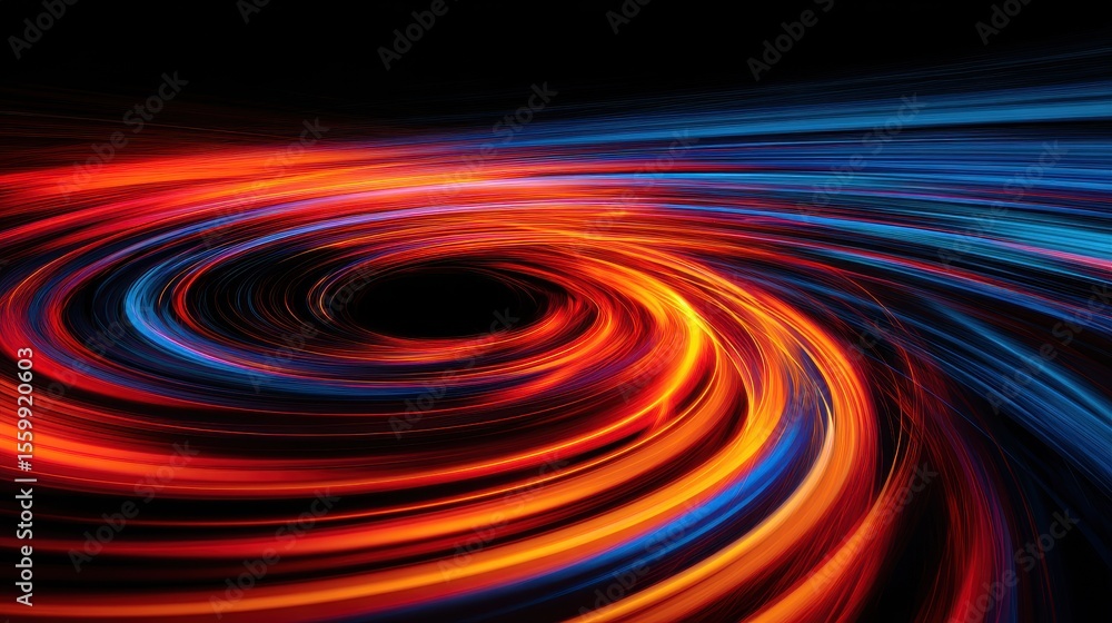 Poster vibrant swirling colors create a dynamic abstract pattern resembling a cosmic vortex