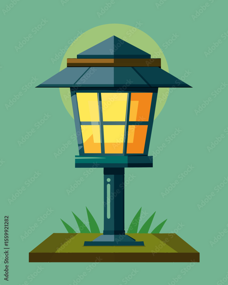 Poster a solarpowered garden light adding ambiance and brightness to outdoor spaces without the use of elec