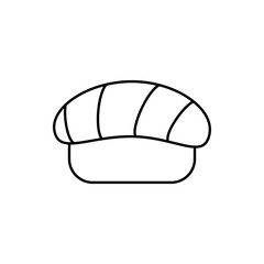 Sushi Line Icon. Japanese Food Symbol for Menu, Cooking & UI