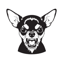 Presenting a premium Chihuahua artwork, a valuable element for presentations - Chihuahua silhouette - Chihuahua Vector - Silhouette of Chihuahua - dog vector

