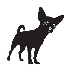 A beautiful Chihuahua graphic, a high-quality digital asset for creations - Chihuahua silhouette - Chihuahua Vector - Silhouette of Chihuahua - dog silhouette

