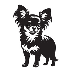 A versatile Chihuahua design asset, offering a clean, modern vector - Chihuahua silhouette - Chihuahua Vector - Silhouette of Chihuahua - dog silhouette

