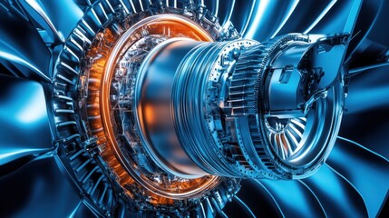 Fototapeta premium Detailed Jet Engine