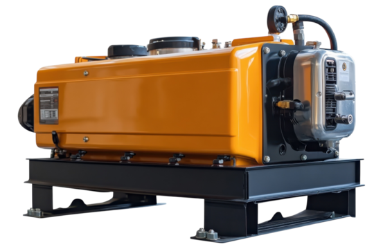 Industrial Powerhouse A yellow and black engine for construction engineering and machinery