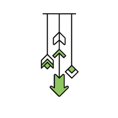 Fototapeta premium Elegant illustration of arrows.