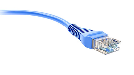 Ethernet cable. LAN, network, Internet concept. RJ45 cord isolated on white 3d illustration