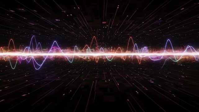 Abstract audio wave visual design