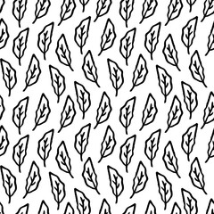 Leafy pattern in vector style ideal for fabric design or wallpaper