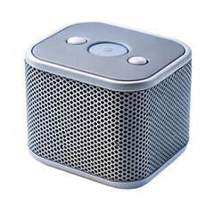 Portable Bluetooth Speaker with Buttons on White Background
