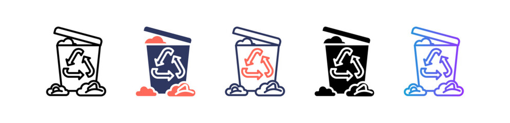 Waste multiple icon