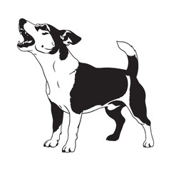 Presenting a standard Jack Russell Terrier illustration, easy to use and adapt - Jack Russell Terrier silhouette - Jack Russell Terrier Vector - Silhouette of Jack Russell Terrier - dog vector


