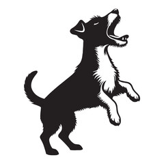 Displaying a distinctive Jack Russell Terrier dog shape, embodying its unique presence - Jack Russell Terrier silhouette - Jack Russell Terrier Vector - Silhouette of Jack Russell Terrier - dog vector