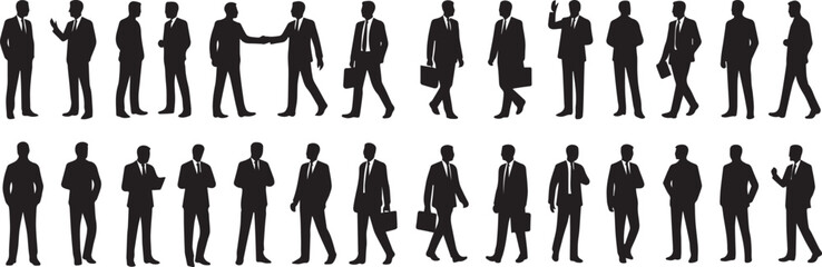silhouettes of  business man