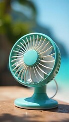 Portable Fan for Personal Cooling Beat the Summer Heat with this Compact, Battery-Powered Device, Ideal for Travel and Outdoor Activities.  Enjoy refreshing airflow wherever you go.