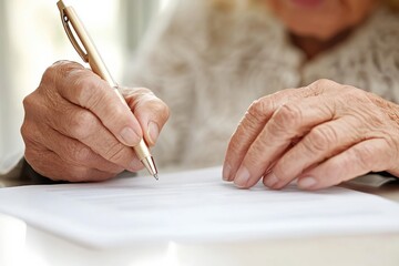 Couple Sitting at Table Reviewing Mortgage Terms Together in Bright Indoor Setting