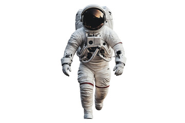 Astronaut isolated on transparent background. Futuristic Astronaut Figure Isolated for Space Design Projects