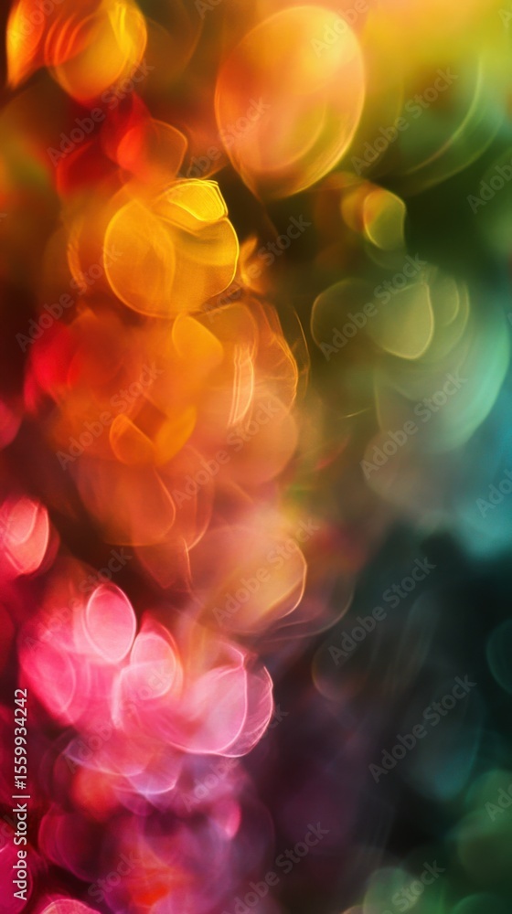 Poster abstract colorful bokeh background