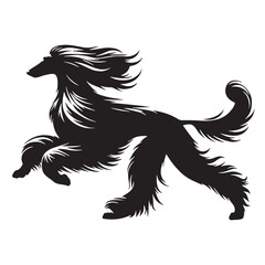A beautiful Afghan Hound graphic, a high-quality digital asset for creations - Afghan Hound silhouette - Afghan Hound Vector - Silhouette of Afghan Hound - dog silhouette

