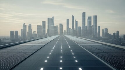 Fototapeta premium Futuristic city highway